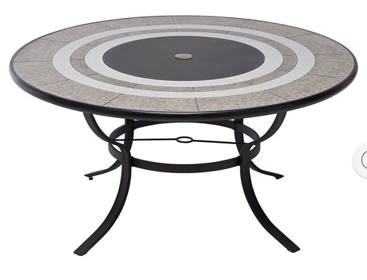 BJF250413 Berkley Jensen Stoneacre 7-Pc. Aluminum Sling Outdoor Dining Table