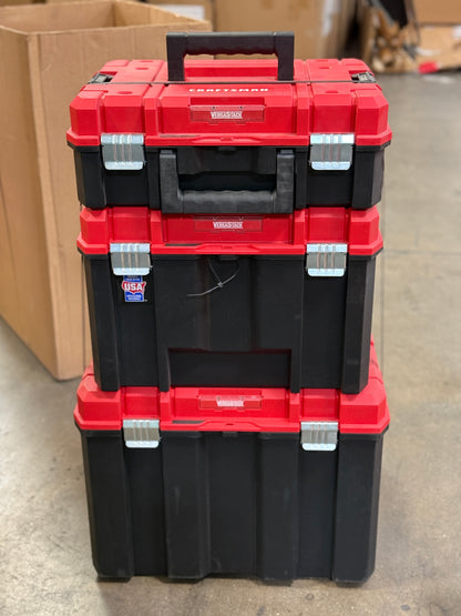 AC250085 CRAFTSMAN VERSASTACK 17.126-in W x 30.9-in H x 20.157-in D Black Plastic/Metal Rolling Tool Box