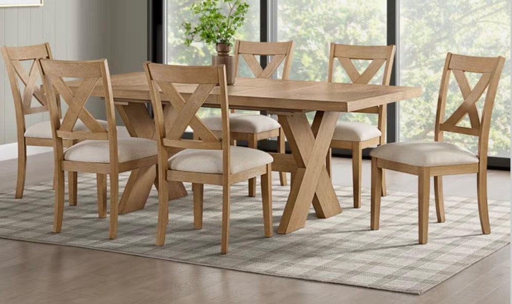 CS260049 Augusta Dining Table and 6 Chairs(Scratches)