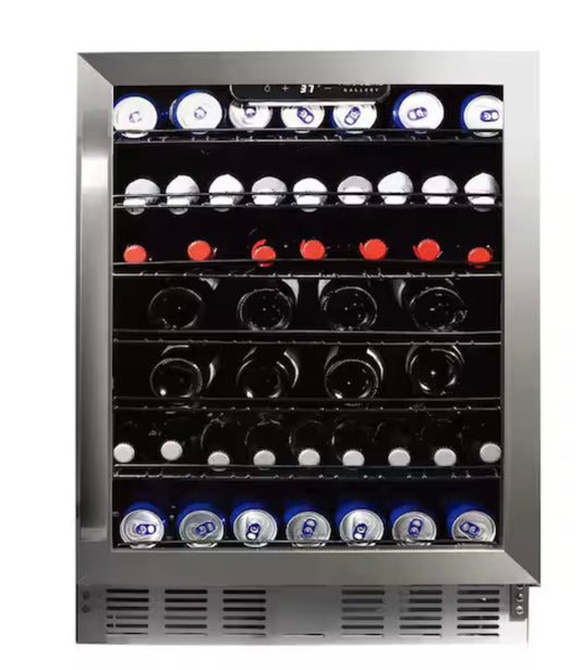 AC260419 Frigidaire 23.42 in. 5.1 cu ft. Single Zone Beverage Cooler 66-Bottle in Stainless Steel - FGMIS5060 (minor dent)