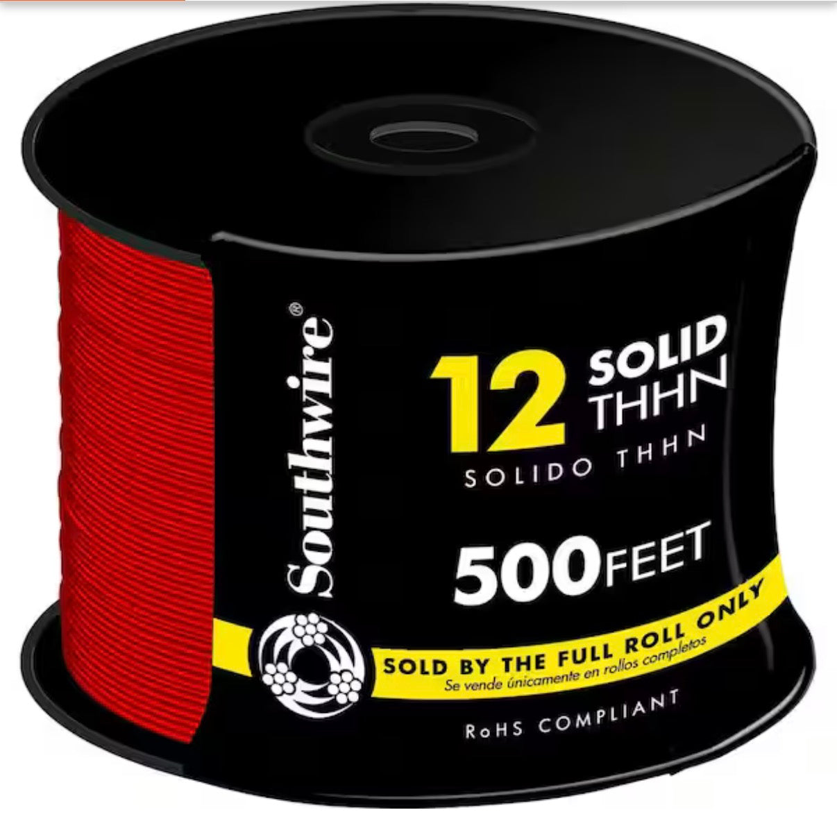 AC250905 500 ft. 12 Red Solid CU THHN Wire