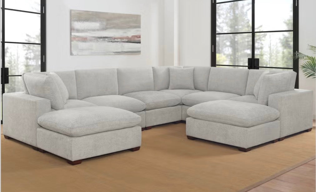 CS260066 Thomasville Lowell 8-piece Modular Sectional(Dirty)