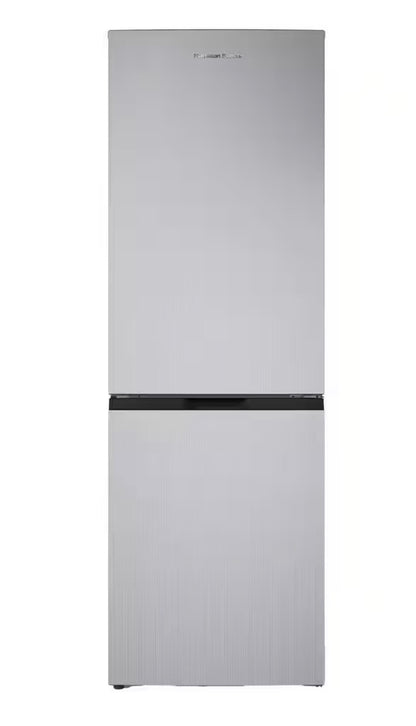 AC260383 Hamilton Beach 23.6 in. 11.5 Cu. ft. Top Freezer Refrigerator, Frost Free in Stainless Steel - HBF1152(major dent)
