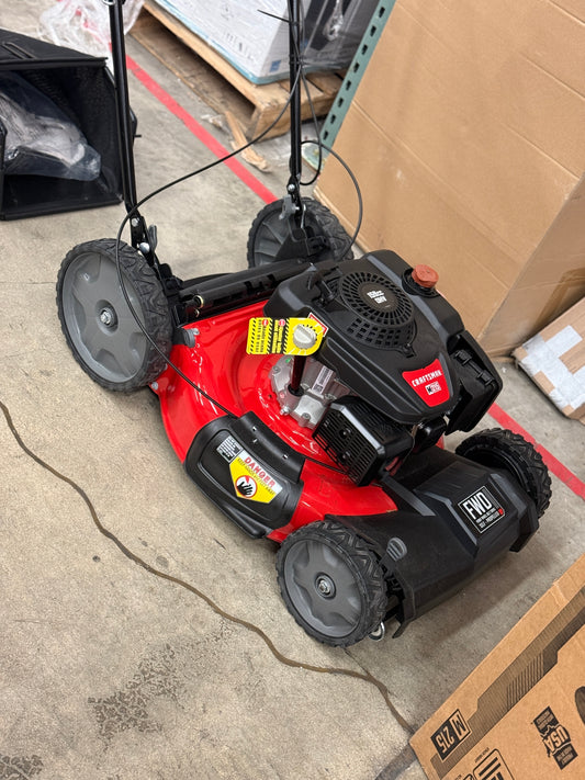 AC250062 CRAFTSMAN M215 21-Inch 3-in-1 High-Wheeled FWD Self-Propelled Gas Powered Lawn Mower with Bagger