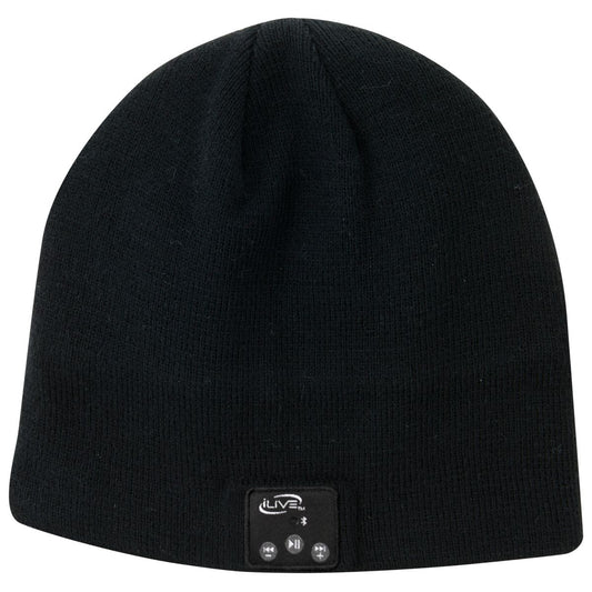 iLive Wireless Knit Cap with Built-in Speaker and Microphone, Black, IAKB45B