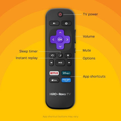 Hiro 65" Roku TV 4K HDR Smart TV Flat Screen LED Television H65C4C4-R