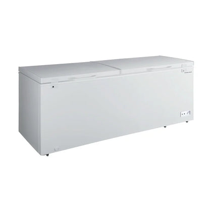 AC260145 Hamilton Beach 30 Cu Ft Chest Freezer, White – Large Capacity Commercial Deep Freezer, Double Door Freezer for Bulk Storage, Garage, Business Use - HBFRF3030