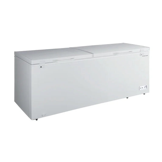 AC260145 Hamilton Beach 30 Cu Ft Chest Freezer, White – Large Capacity Commercial Deep Freezer, Double Door Freezer for Bulk Storage, Garage, Business Use - HBFRF3030