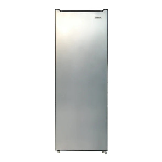 AC260176 EFR698 Frigidaire 6.5 Cu ft Upright Freezer, Platinum Silver Compact Vertical Freezer for Apartment, Garage, Basement, Office, Bulk Storage - Dented
