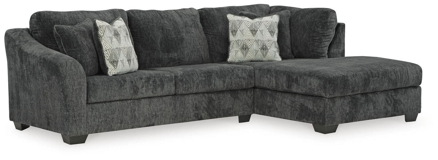 AH102 Biddeford 3-Piece Sectional Sofa with Ottoman(Torn cushion)