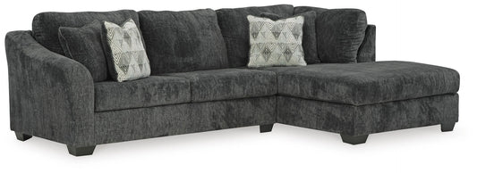 AH102 Biddeford 3-Piece Sectional Sofa with Ottoman(Torn cushion)
