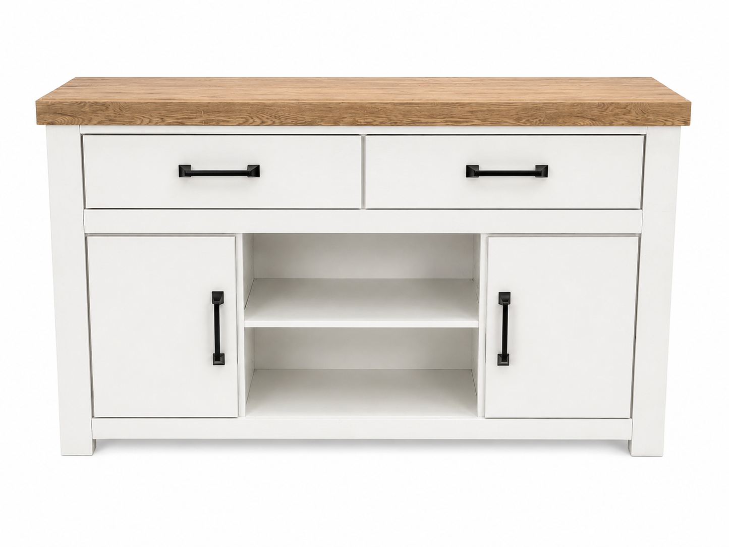 AH139 Savonport Brown/White XL TV Stand(Front has scratches)