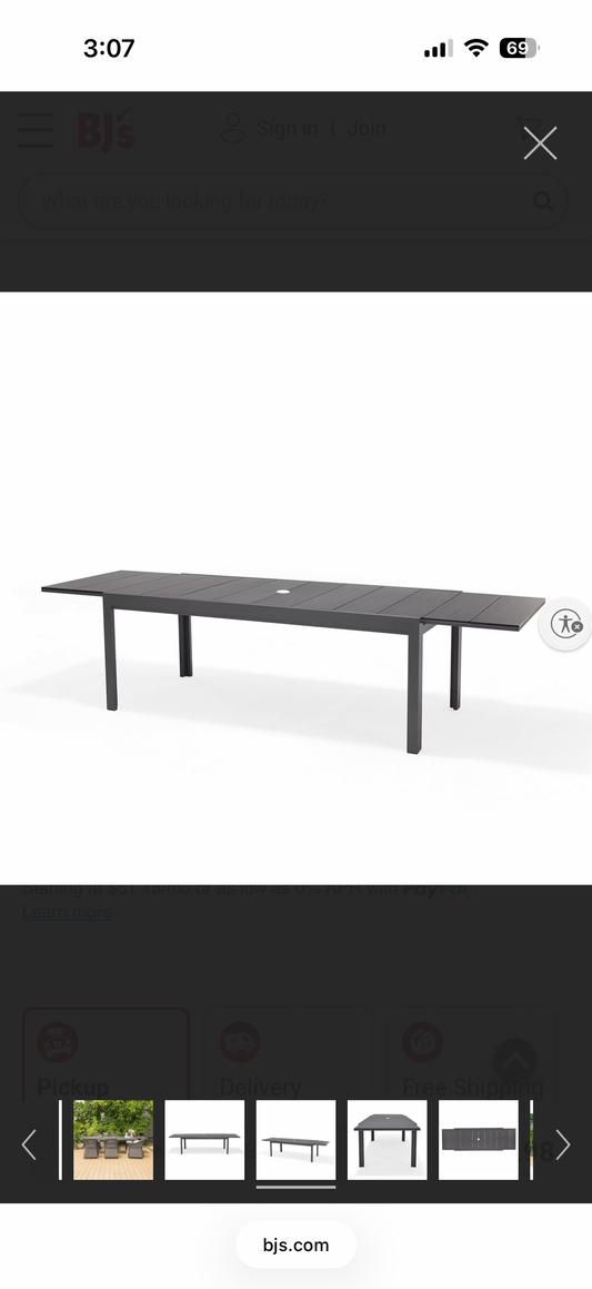 BJF250412 Amazonia Cottage Dining Table, Dark