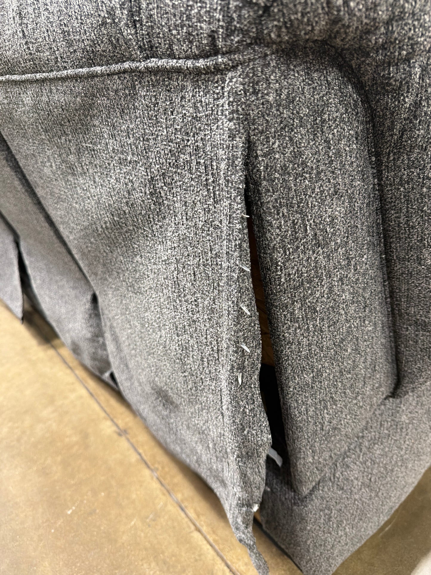 AH198 Foreside Next-Gen Nuvella Performance Fabric Manual Reclining Sofa(Fabric is torn/Left Recliner doesn’t open)