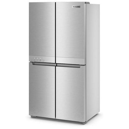BLP00396 - KitchenAid - 19.4 Cu. Ft. Bottom-Freezer 4-Door French Door Refrigerator - Stainless Steel - DENTED