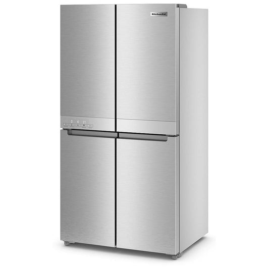 BLP00396 - KitchenAid - 19.4 Cu. Ft. Bottom-Freezer 4-Door French Door Refrigerator - Stainless Steel - DENTED