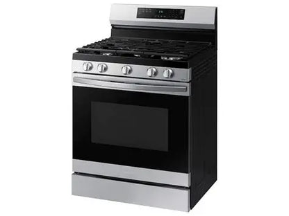 BLP00820 - Samsung 30 in. 5-Burner Freestanding Smart Gas Range in Stainless Steel with No Preheat AirFry and Wi-Fi Enab NX60A6511SSAA