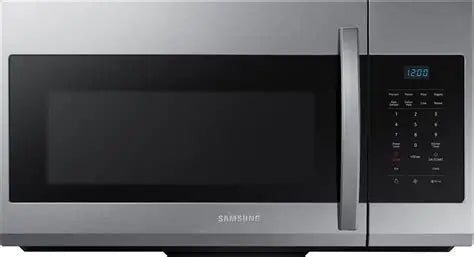 BLP00454 - Samsung - 30 in. 1.7 cu. ft. 1000 W Fingerprint Resistant Stainless Steel Over-the-Range Microwave - ME17R7021ESAA - AS-IS