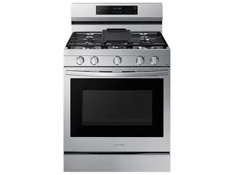 BLP00532 - 30 in. 5-Burner Freestanding Smart Gas Range in Black Stainless Steel w/ No Preheat AirFry and Wi-Fi - NX60A6711SSAA