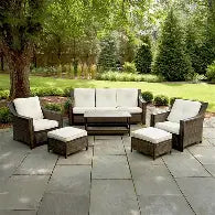 BJF250188 Berkley Jensen Watch Hill 6-Pc. Outdoor Aluminum Patio Conversation Set