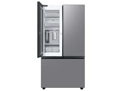 BLP00799 - Samsung Bespoke 36 in. 24 cu. ft. Counter Depth 3-Door French Door Smart Refrigerator in Stainless Steel RF24BB6600QLA