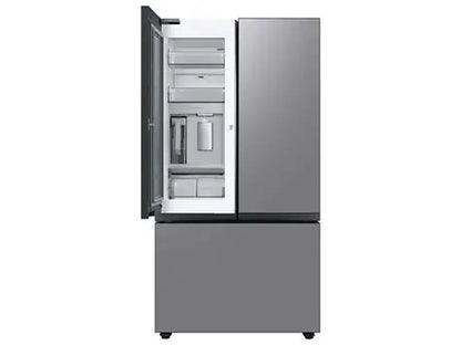 BLP00799 - Samsung Bespoke 36 in. 24 cu. ft. Counter Depth 3-Door French Door Smart Refrigerator in Stainless Steel RF24BB6600QLA
