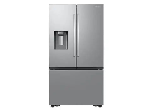 BLP00614 - Samsung - 31 cu. ft. Mega Capacity Standard Depth 3-Door French Door Refrigerator in Stainless Steel - RF32CG5400SRA
