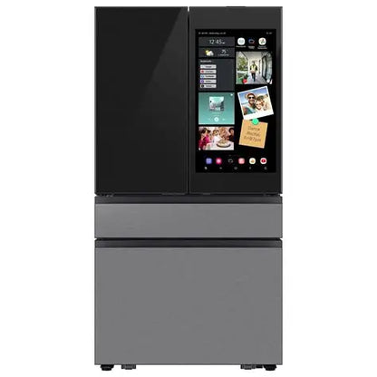 BLP00833 - Samsung - Bespoke 29 cu. ft. 4-Door French Door Refrigerator with AI Family Hub+ - Charcoal Glass - RF90F29AECRAA