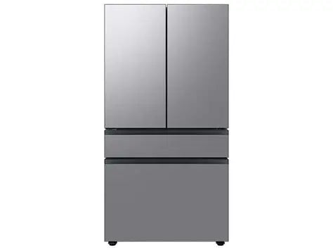 BLP00825 - Samsung Bespoke 29 cu. ft. Standard Depth 4-Door French Door Smart Refrigerator in Stainless Steel with Beverage Center - RF29BB8600QLA