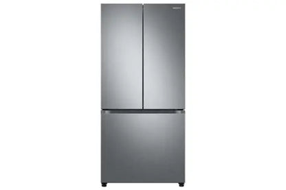 BLP00564 - Samsung - 33in. 25 cu. ft. Standard Depth 3-Door French Door Smart Refrigerator in Stainless Steel w/Beverage Center - RF25C5551SRAA