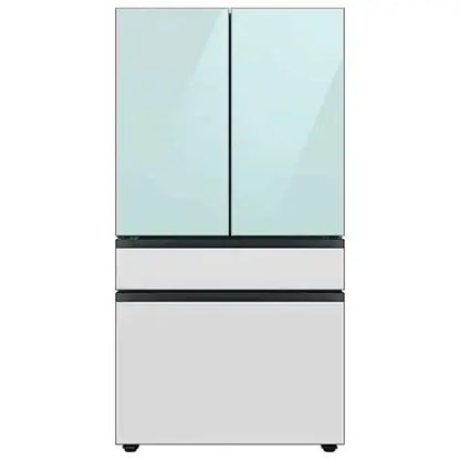 BLP00690 - Samsung - BESPOKE 29 cu. ft 4-Door French Door Smart Refrigerator with Beverage Center - Morning Blue Glass - RF29BB86004MA