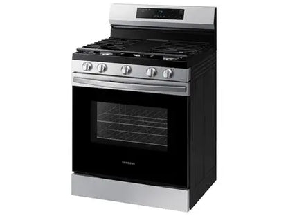 BLP00530 - 30 in. 5-Burner Freestanding Smart Gas Range in Black Stainless Steel w/ No Preheat AirFry and Wi-Fi - NX60A6111SSAA