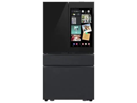 BLP00776 - Samsung - Bespoke 29 cu. ft. 4-Door French Door Refrigerator with AI Family Hub+ - Charcoal Glass - RF90F29AECEAA