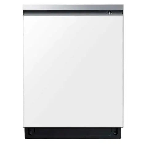 BLP00684 - Samsung Bespoke 24 in. Smart Built-In Tall Tub Dishwasher in White Glass with Stainless Steel Tub - DW80BB707012A