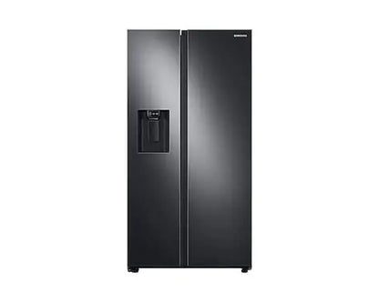 BLP00595 - Samsung - 36 in. 27.4 cu. ft. Standard Depth Side by Side Refrigerator in Fingerprint-Resistant Black Stainless Steel - RS27T5200SGAA
