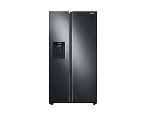 BLP00595 - Samsung - 36 in. 27.4 cu. ft. Standard Depth Side by Side Refrigerator in Fingerprint-Resistant Black Stainless Steel - RS27T5200SGAA