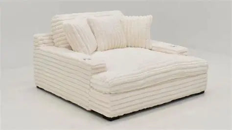 BJF250214 Presley Jumbo Chaise White