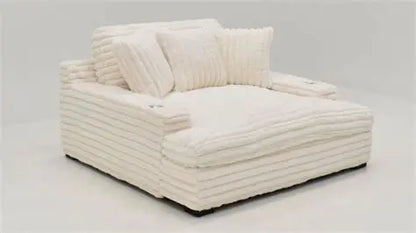 BJF250214 Presley Jumbo Chaise White