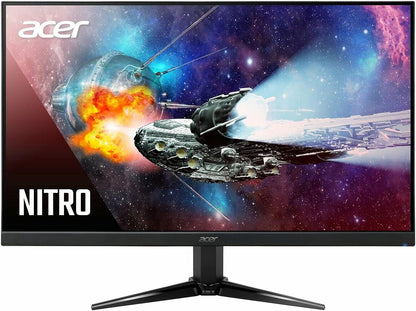 Acer Nitro QG241Y Pbmiipx 23.8" Full HD (1920 x 1080)  VA Gaming Monitor with AMD FreeSync Premium Technology, Up to 165Hz, 1ms (VRB), HDR10, (1 Display Port 1.2, 1 x HDMI 2.0 & 1.4)
