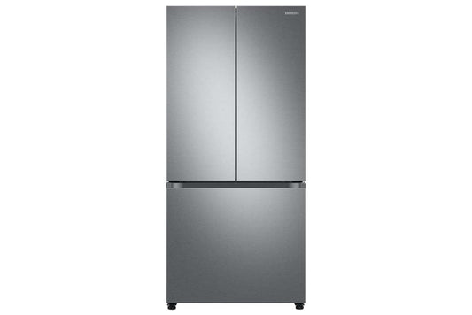 BLP00578 - Samsung - 33in. 25 cu. ft. Standard Depth 3-Door French Door Smart Refrigerator in Stainless Steel w/Beverage Center - RF25C5551SRAA