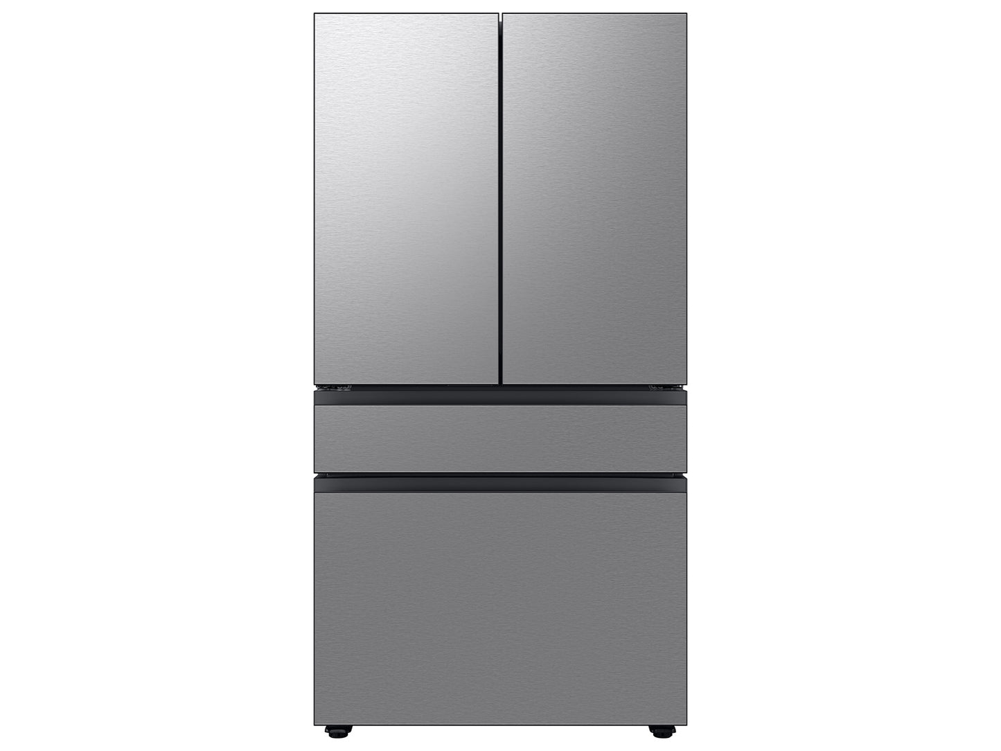 BLP00728 - Samsung Bespoke 36 in. 23 cu. ft. Counter Depth 4-Door French Door Refrigerator in Stainless Steel with Beverage Center - RF70F23DERAA