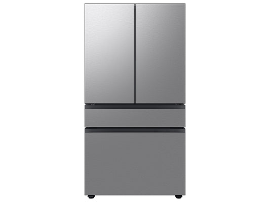 BLP00728 - Samsung Bespoke 36 in. 23 cu. ft. Counter Depth 4-Door French Door Refrigerator in Stainless Steel with Beverage Center - RF70F23DERAA
