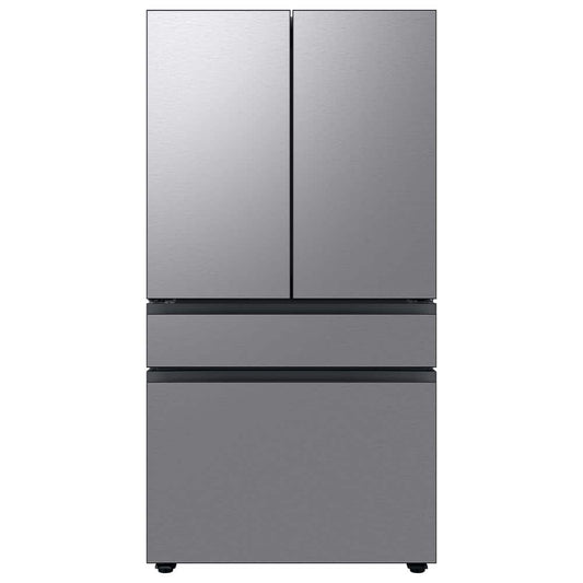 BLP00804 - Samsung Bespoke 29 cu. ft. Standard Depth 4-Door French Door Smart Refrigerator in Stainless Steel with Beverage Center RF29BB8600QLA