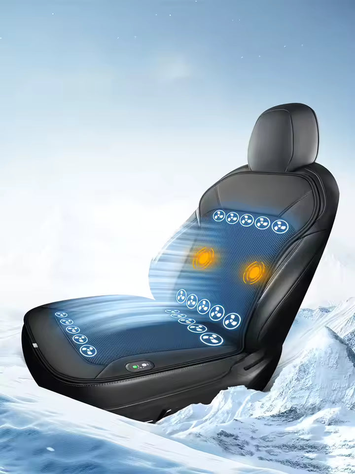 Intelligent cooling car seat cushion, suitable for summer driving, with fan cooling pad