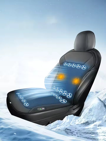 Intelligent cooling car seat cushion, suitable for summer driving, with fan cooling pad