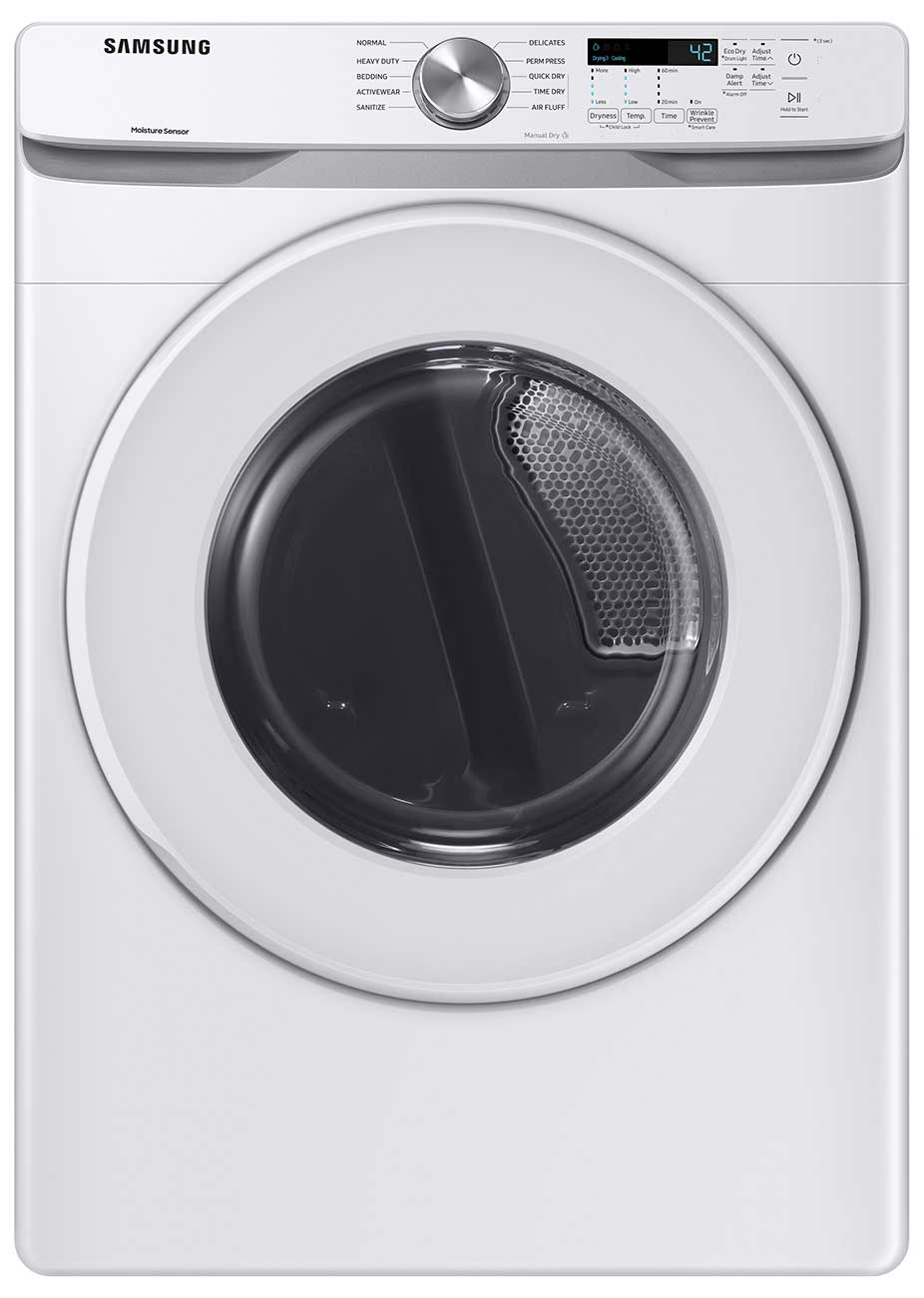 BLP01020 - Samsung 7.5 cu. ft. Vented Stackable Gas Dryer in White with Sensor Dry - DVG45T6000WA3