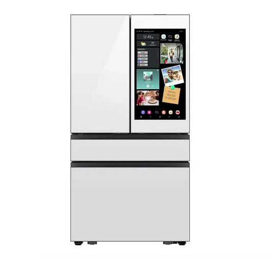 BLP00650 - Samsung - Bespoke 29 cu. ft. 4-Door French Door Refrigerator with AI Family Hub+ - RF90F29AEWAA