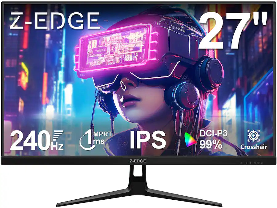 Z Z-Edge - UG27PJ 27" 1080P Full HD 240Hz 1ms (MPRT) IPS Gaming Monitor, 2 x HDMI 2.0, 2 x DP 1.4 - Black  UG27PJ-R