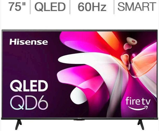 75QD65NF-R, Hisense 75" QD6 Series QLED Fire TV