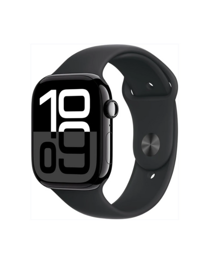 Apple Watch Series 10 GPS 46mm Aluminum Case Black Sport Band M/L Jet Black MWWQ3LW/A